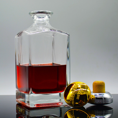 エレガント ガラス ウォッカ ジン ボトル 500ml 750ml 1000ml ボリューム オーダーメイド ガラス ボトル