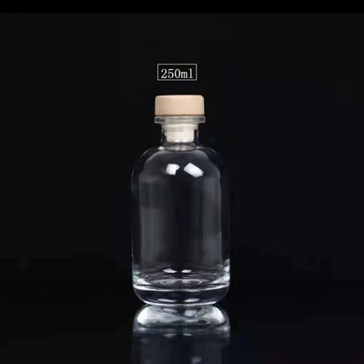 250ml 375ml 空の木製コルク ウイスキー ブランデー スピリットワイン ウォッカ 酒類 ガラスボトル