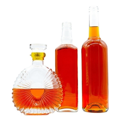 375ml 500ml 700ml 750ml ウォッカ・ウイスキー・ラム・ジン用 ガラス酒瓶
