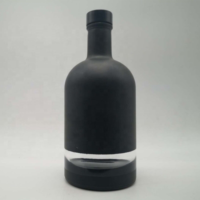 透明 凍結 丸 700ml 750ml 飲料 ラム ウォッカ スーパー フリント コラー素材のガラスボトル