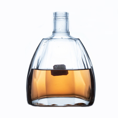 ハイフリントガラス素材 700ml 750ml ラム ウォッカ ウィスキー テキラ コルク付き ガラスボトル