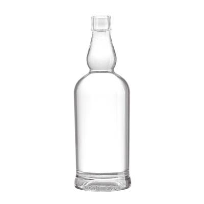 スーパーフリントガラス素材 OEM/ODM用のダークスクエア酒瓶 200ml 500ml 750ml 1L