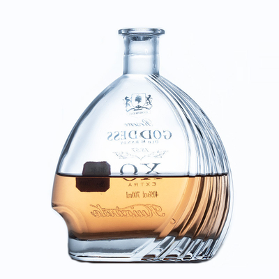ハイフリントガラス素材 700ml 750ml ラム ウォッカ ウィスキー テキラ コルク付き ガラスボトル