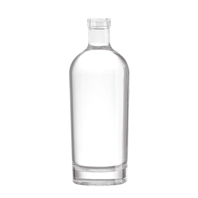 スーパーフリントガラス素材 OEM/ODM用のダークスクエア酒瓶 200ml 500ml 750ml 1L