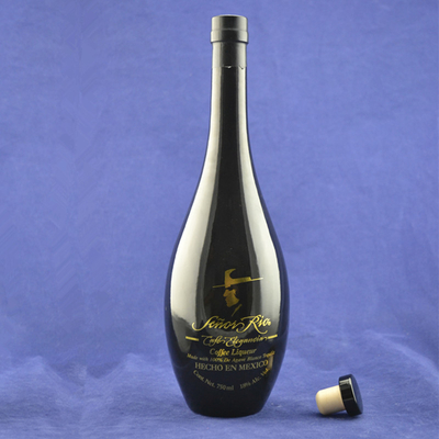酒とワインのための空のガラスボトル 500ml 750ml 1000ml丸い形