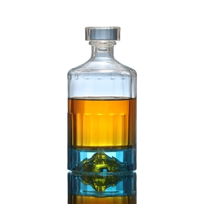 500ml 750ml スーパーフリント素材とコルクトップキャップの贅沢ワインガラスボトル