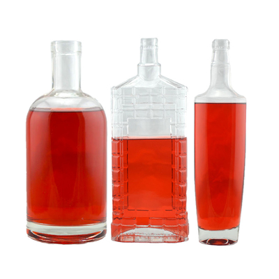 250ml レッドラベル ゴールドスプレー塗装 ブランデー 酒 ティーキーラ ウォッカ ボトル メタルキャップ