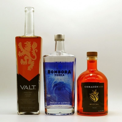 375ml 500ml 700ml 750ml 1000ml 透明な空のガラスボトル