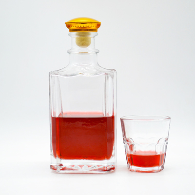 ガラスのボトル販売 750ml 空っぽ 凍ったスーパーフリントスピリッツ コルクタップ付きの酒瓶