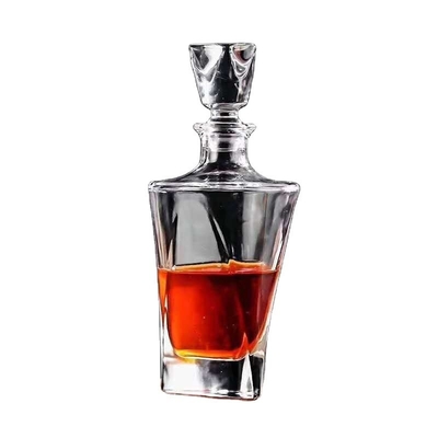 750ml クリアスピリット ガラス ウォッカ ボトル 空のダイヤモンド形ジンのボトル