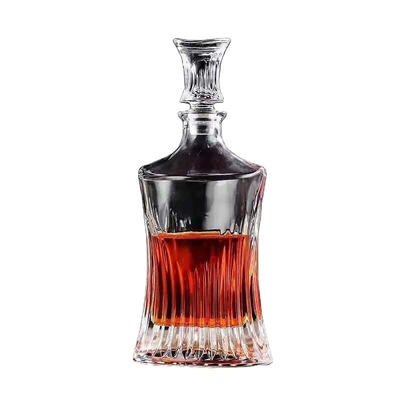 750ml クリアスピリット ガラス ウォッカ ボトル 空のダイヤモンド形ジンのボトル