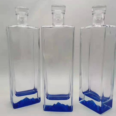 カスタムデザイン 500ml 750ml 蓋付きのグラスボトル