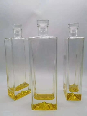 カスタムデザイン 500ml 750ml 蓋付きのグラスボトル