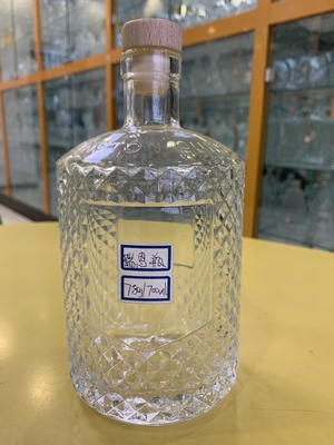 ベース素材 水晶ガラス 500ml 700ml コーク付きのボトル