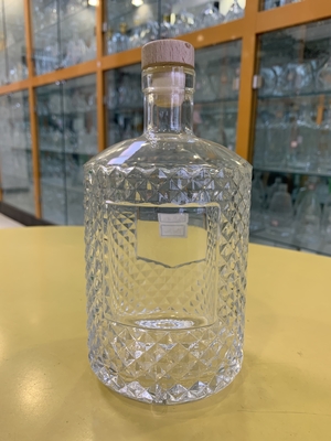 ベース素材 水晶ガラス 500ml 700ml コーク付きのボトル