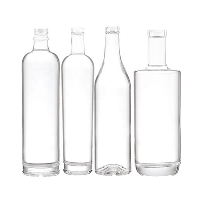 750ml ガラスの酒瓶 メタルラベルのOEM/ODMは許容されます ラム ウイスキー ウォッカ