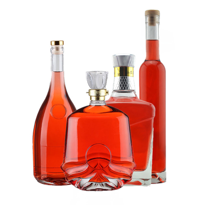 自由密封型 500ml 750ml 透明 空のウイスキー・スピリッツ 酒のためのガラスボトル