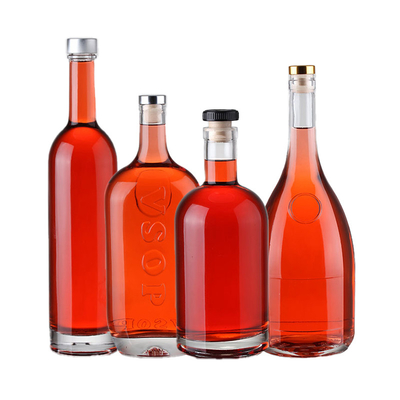 自由密封型 500ml 750ml 透明 空のウイスキー・スピリッツ 酒のためのガラスボトル