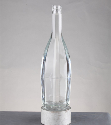 工業飲料 250ml 500ml 750ml フラット ウイスキーボトル スクリューキャップ付き ガラス
