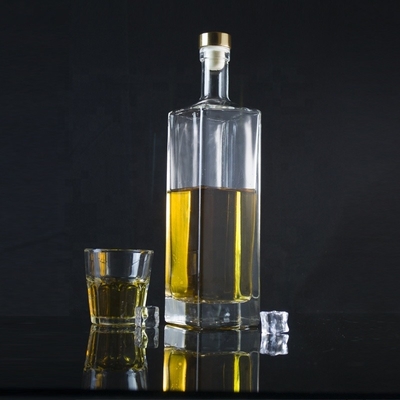 500ml 750ml 1000ml クリア ジン ラム ウィスキー グラス リコール ボトル コルク 密封式