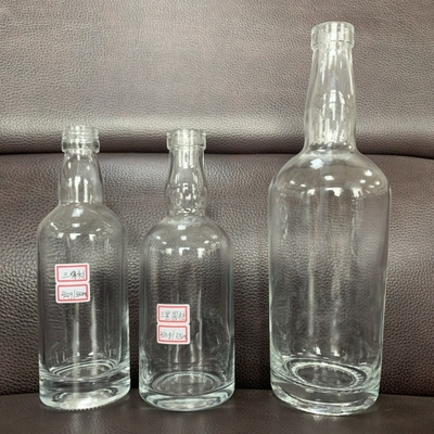 高石灰ガラス素材 700ml 長い首 空きスピリットボトル ウイスキー酒 375ml