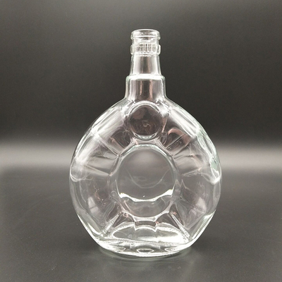 スーパーフリント素材 高透明 XO ガラスボトル 木製のキャップとコルクシール