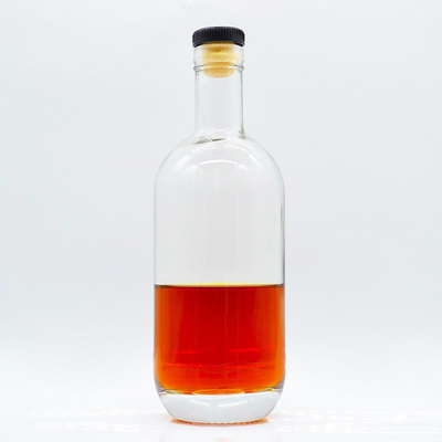 375ml エクストラ フリント クリアグラス ボトル ウイスキー ウォッカ ジン コルク 密封タイプ 散装 空