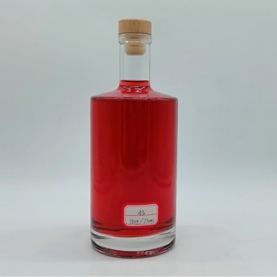 ウイスキー用 オーダーメイドロゴ 丸い形 750ml ガラスの酒瓶