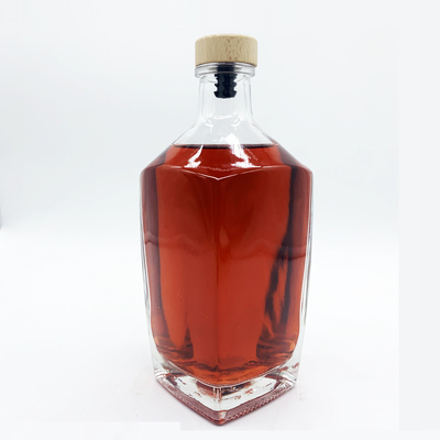 工業用飲料 高級品 立方彫り酒 ティーキーラ ボストン ガラスボトル 蓋付き