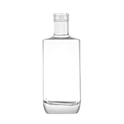 500ml 700ml 750ml スクエアウォッカボトル 鉱水用スーパーフリントガラス素材