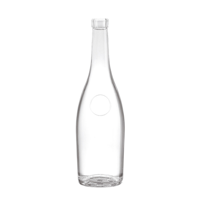 透明 750ml スーパー フリント ガラス ワイン ボトル ウイスキー ブルボン ジン ウォッカ スピリート