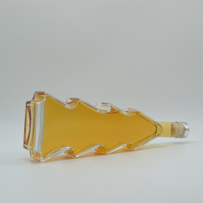 スーパーフリントガラス カスタム クリスマスツリー形 アルコール飲料ボトル 500ml 700ml 750ml