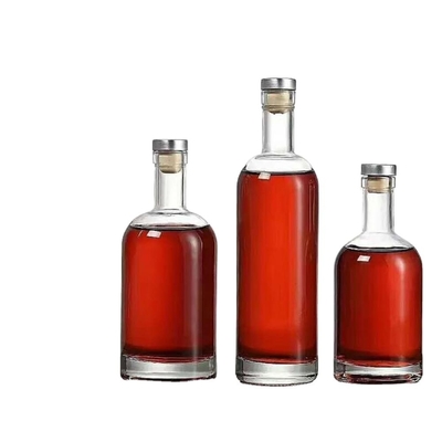 OEM ロゴ デカル ストック 1000ml 750ml 500ml 酒瓶 ウォッカ ガラスボトル コークトップ蓋付き