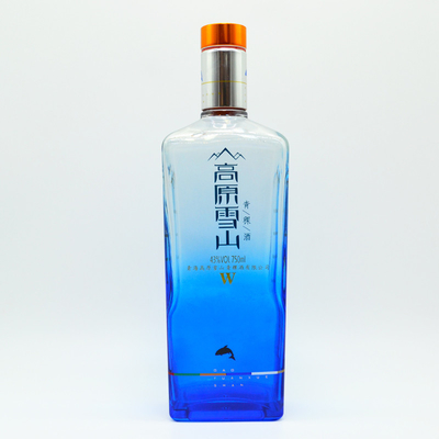 700ml 750ml 1リットル スーパーフリントガラスでコルクタップ付きカスタムラムアルコールボトル