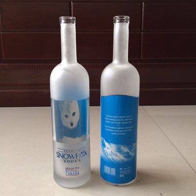 デカルスクリーン印刷 フロストコルクウォッカボトル 500ml 750ml 1L ウォッカのためのガラスボトル