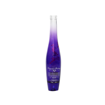 工芸品 700ml スピリット ガラス ボトル スクロールキャップ/コルクシールタイプ 青
