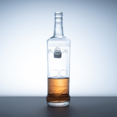 工芸品 700ml スピリット ガラス ボトル スクロールキャップ/コルクシールタイプ 青