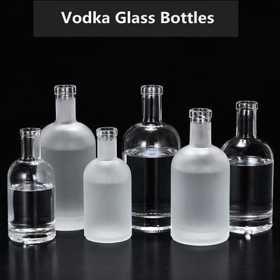 スーパーフリントガラス素材 350ml 550ml 750ml 空のウォッカ ガラスボトル ウィスキー用ジュース