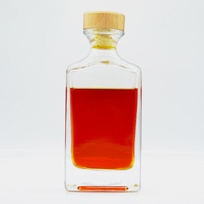 丸い飲み物のための透明の750mlガラスボトル ウィスキー シャンパンスピリット 500ml容量