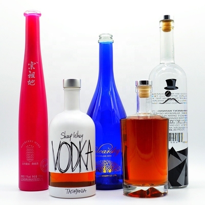 グラスボトル 500ml 750ml 透明 空きジン ワイン ウィスキー ブランデー ウォッカ SGS 証明書