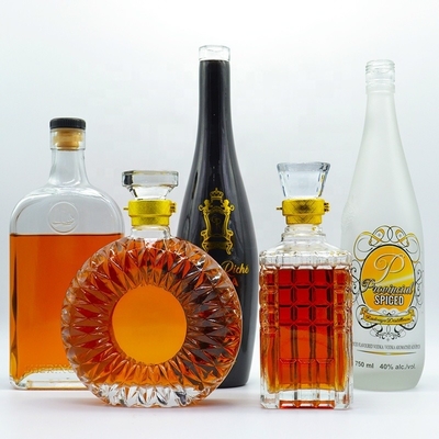 グラスボトル 500ml 750ml 透明 空きジン ワイン ウィスキー ブランデー ウォッカ SGS 証明書