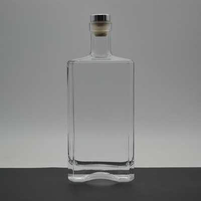 グラス・ウイスキーボトル クリア・スーパー・フリント 375ml 500ml スクウェア・ドライ・ジン ウォッカ・ワインボトル