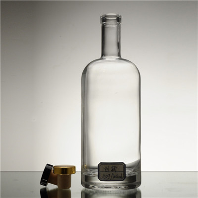スーパーフリント 700ml スピリット ガラス ウォッカ ボトル コルク OEM/ODM 受け入れ 可変