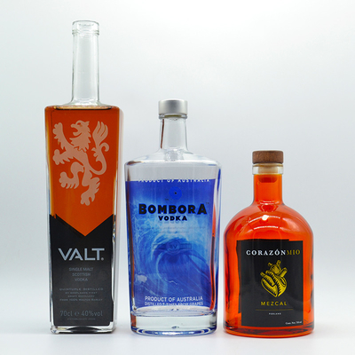 スーパーフリントガラス素材 700ml スピリットボトル スクリーンプリント 表面処理