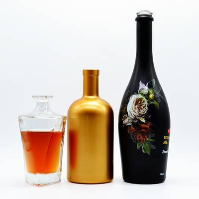 デカールと表面処理 スーパーフリント ガラスボトル 700ml 750ml 1000ml スピリット
