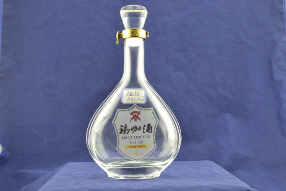 透明 750ml 空のシロック ウォッカ ガラスボトル 透明なデザインのボテラ