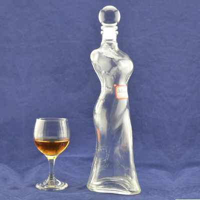 350ml 500ml 750ml オーダーメイド 女性ボディ形ガラスボトル