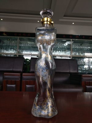 350ml 500ml 750ml オーダーメイド 女性ボディ形ガラスボトル
