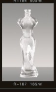 350ml 500ml 750ml オーダーメイド 女性ボディ形ガラスボトル