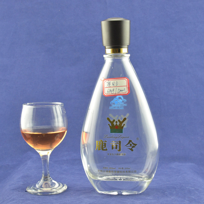 500ml 750ml グラス ウォッカ ウィスキー ボトル スーパー フリント ガラス 素材とフラット ベース デザイン
